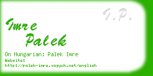 imre palek business card